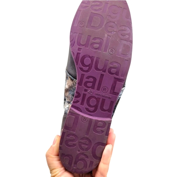 Desigual Artsy Ciruela Punk Pop Art Lace-Up Ankle Booties - Picture 6 of 9